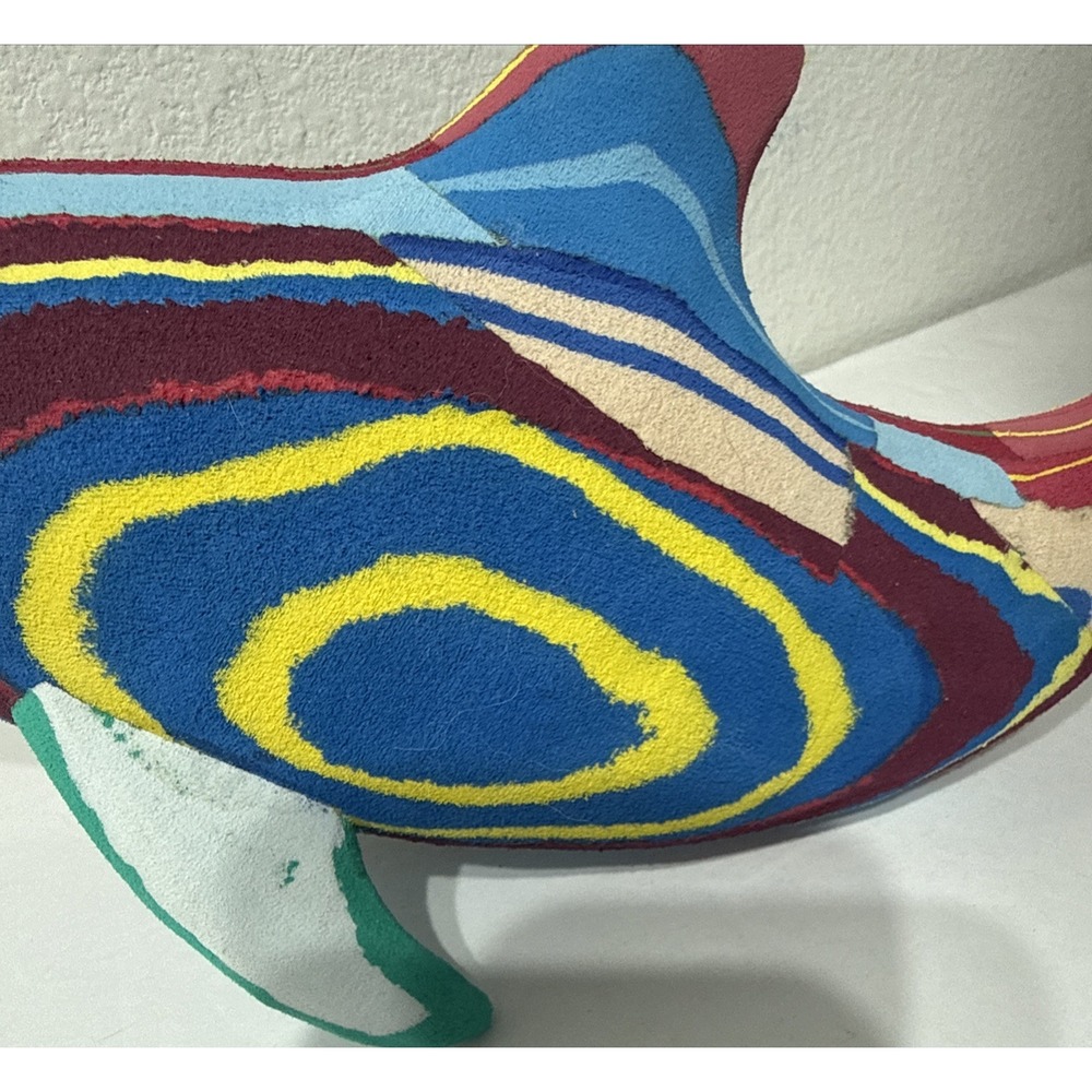 Ocean Sole Dolphin 11.5" Flip Flop Art Recycled Fish Art Sculpture Ocean Trash - Picture 4 of 13